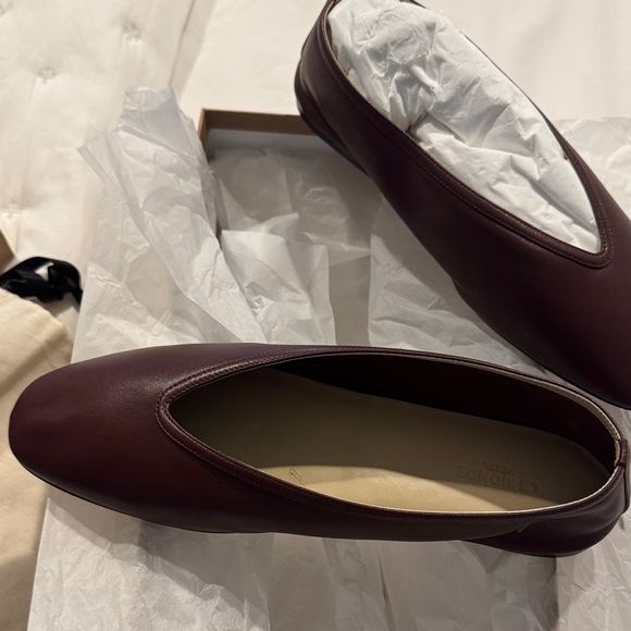 Le Monde Béryl Oxblood Flats - Picture 3 of 6